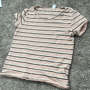 Pink t shirt with strips